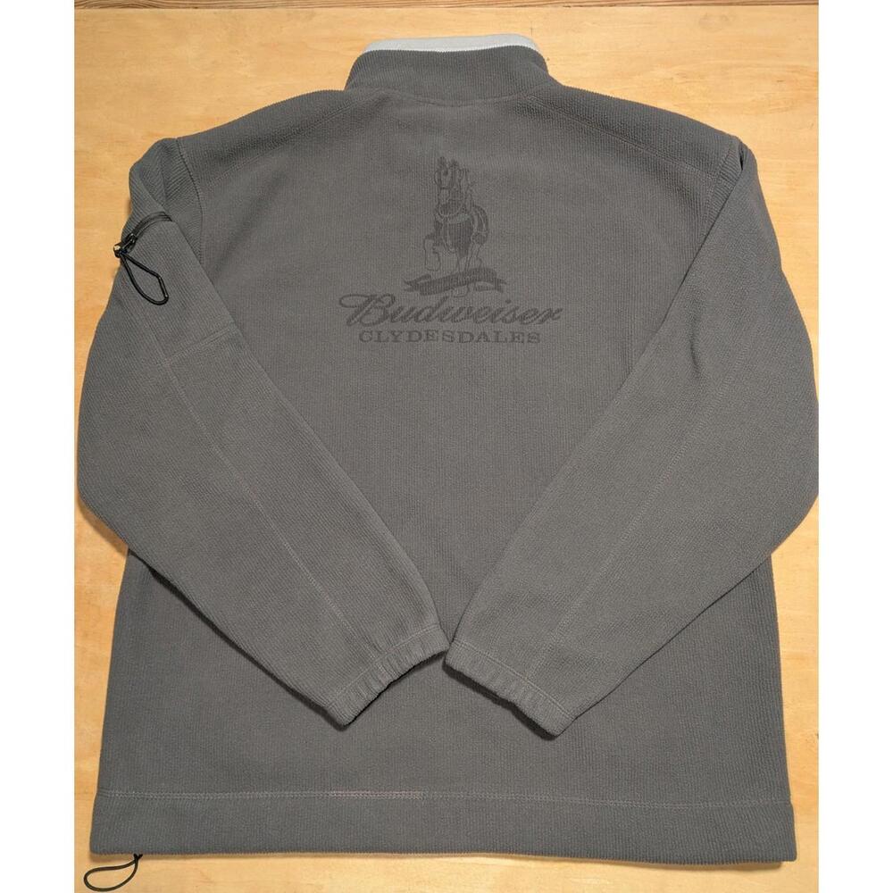 Budweiser Clydesdales Fossa Limited Ed Fleece Jacket Unisex XL Brown